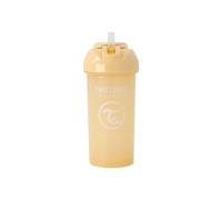 Twistshake Vaso con pajita sin derrames, 360 ml, Vasos de entrenamiento a prueba de fugas para niños pequeños y bebés, Botellas de agua potable Vaso de entrenamiento, 6+ meses, Sin BPA, Beige caramelo