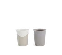TWISTSHAKE Vaso de Entrenamiento para Beber para Bebés y Niños Pequeños - 170 ml | Tazas para Sorber para Bebés | 6 Meses+ | 2 Paquetes | Gris Blanco