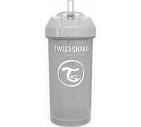 Twistshake Vaso Pajita Color Gris Pastel +6m 360 ml