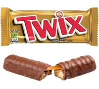 Twix - Barras de chocolate con galletas de caramelo, 24 barras de chocolate con leche de 50 g, caja de regalo a granel para oficina, caja de regalo de Navidad
