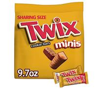 Twix Caramel Minis Size Chocolate Cookie Bar Candy Bolsa de 275.0 g