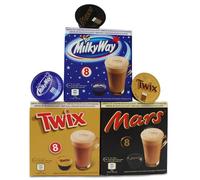 Twix, Milky Way & Mars Hot Chocolate Capsules compatible with Dolce Gusto coffee machine - 24 Pods