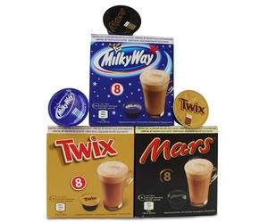 Twix, Milky Way & Mars Hot Chocolate Capsules compatible with Dolce Gusto coffee machine - 24 Pods