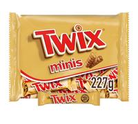 Twix Minis, Barritas de Chocolate con Leche, Galleta y Caramelo, Ideal como Caja Regalo o Chocolatinas para Regalar en Navidad, 227 g