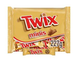 Twix Minis, Barritas de Chocolate con Leche, Galleta y Caramelo, Ideal como Caja Regalo o Chocolatinas para Regalar en Navidad, 227 g