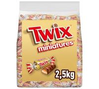 Twix minis Barritas de Chocolate con Leche, galleta y caramelo, 2,5kg