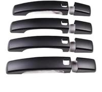Twixral Manija de puerta exterior izquierda coche 8 piezas manijas negras cubierta decorativa embellecedor