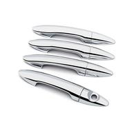 Twixral Manijas de puertas exteriores de automóviles Pegatina decorativa para manija de puerta coche, accesorios estilo para Kia K2, para Rio 3, 4, 2011-2015, color plateado