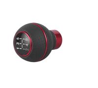 Twixral perilla de cambio de marchas de coche Pomo de cambio marchas universal cuero y aluminio para M8, M10, M11 M12(Rojo)