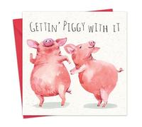 Twizler Divertida tarjeta de cumpleaños cerdos - divertida tarjeta en blanco - tarjeta de cumpleaños divertida hombres - tarjeta de cumpleaños divertida mujer - tarjeta de cumpleaños divertida ella