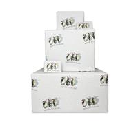 Twizler Divertido papel de regalo de Navidad y tarjeta a juego, guata de pingüinos, 2 hojas, 2 etiquetas y tarjeta a juego, hojas plegadas de 70 cm x 50 cm, divertido papel de regalo de Navidad