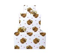 Twizler Papel de regalo para el día de San Valentín con tarjeta de San Valentín a juego, 6 hojas, 6 etiquetas y tarjeta, hojas plegadas de 70 cm x 50 cm, marido, esposa, pareja, novia, novio, él y