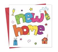 Twizler Tarjeta de casa nueva - Tarjeta de casa nueva colorida - Tarjeta de casa nueva - Tarjeta de mudanza - Tarjeta de inauguración de la casa - Tarjeta plana nueva