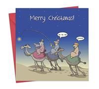 Twizler Tarjeta de Navidad, tres Reyes Magos, Belén, estrella y broma Tarjeta de - Tarjeta de felicitación de Navidad - de Navidad - diseño tarjeta de Navidad - para mujer - Tarjeta de Navidad