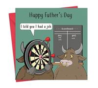 Twizler Tarjeta para el día del padre - Dardos Humor - Divertidos dardos feliz día del padre tarjeta para papá