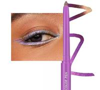 TWLBXMG Delineador de ojos morado y rosa camaleón metálico brillante que cambia de color, resistente al agua, de larga duración, sombra de ojos y delineador de ojos 2 en 1, altamente pigmentado, a