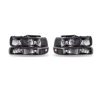 TWMEU Faros Delantero Para Chevrolet Para Silverado 1500 2500 1999 2000 2001 2002 Luces De Señal Esquina Carcasa Lente Transparente Faros DRL(B Left and Right)