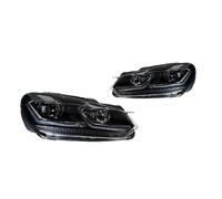 TWMEU Faros Delantero Para VW Para Golf 6 MK6 2009-2013 DRL Luces Circulación Diurna Lámpara Cabeza LED Bi Xenon Bombilla Antiniebla Accesorios Coche Faros(Left hand drive,T*SI)