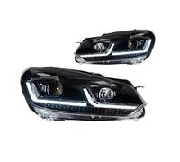 TWMEU Faros Delantero Para VW Para Golf 6 R20 MK6 2009-2012 Faros Último Estilo Luces LED Diurnas Proyector Dual Accesorios Coche Piezas Automóvil Modificadas(RHD,Sliver Set)
