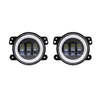 TWMEU Luz Antiniebla Parachoques Delantero Para Chrysler PT Para Cruiser 2006-2010 60W 4 Pulgadas Luces Antiniebla LED Con Anillo Halo Blanco DRL Lámpara Señal Giro Ámbar(A 2pcs)