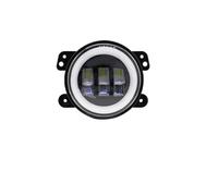 TWMEU Luz Antiniebla Parachoques Delantero Para Jeep Para Wrangler JK TJ LJ 60W Luces Antiniebla LED 4 Pulgadas Con Anillo Halo Blanco DRL Lámpara Señal Giro Ámbar(A 1pcs)