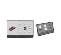 TWMEU Protector Pantalla Auto Navi Para Tesla Para Model 3 Para Highland 23 Película Navegación Pantalla Trasera HD Protectoras Esmeriladas Alta Definición Protectoras Pantalla(Y Jun*iper 2PCS Frost)