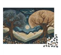 Two Ancient Trees, Bathed in Moonlight 1000 Piezas Rompecabezas para Adultos para Amantes O Amigos Imposable 1000pcs (75x50cm)