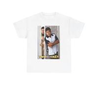 Two and A Half Men Tshirt Retro TV Show Comedy Unisex Heavy Cotton tee White 3XL