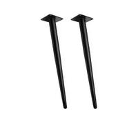 Two black table legs, well-crafted, practical and suitable for various furniture