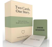 Two Cards One Story - Juego de cartas para adultos con más de 3.600 preguntas únicas | 2 cartas para dibujar 1 historia | Tarjetas de conversación para amigos, parejas y familia