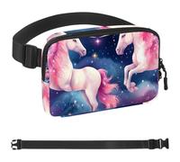 Two Colliding Unicorns-872 - Riñonera para hombres y mujeres, riñonera con correa ajustable, bolsa cruzada de moda para viajes, al aire libre, correr, senderismo, multicolor, multicolor,