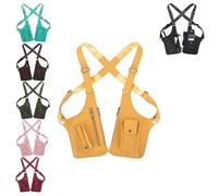 Two-Compartment Crossbody Chest Bag,Adjustable Strap Anti-Theft Pack for Hiking,Daily Travel Essentials Organizer (Yellow)