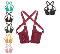 Two-Compartment Crossbody Chest Bag,Adjustable Strap Anti-Theft Pack for Hiking,Daily Travel Essentials Organizer (Red)