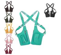 Two-Compartment Crossbody Chest Bag,Adjustable Strap Anti-Theft Pack for Hiking,Daily Travel Essentials Organizer (Light Green)