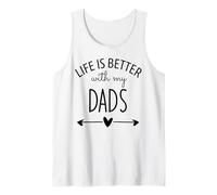 Two Dads Are Better Than One Dad Life is Better with My Dads Camiseta sin Mangas