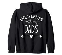 Two Dads Are Better Than One Dad Life is Better with My Dads Sudadera con Capucha