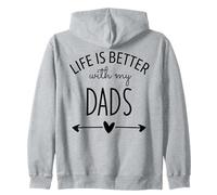 Two Dads Are Better Than One Dad Life is Better with My Dads Sudadera con Capucha
