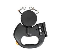 Two Dog Rope Retráctil: Gancho Conveniente De 20x19x4cm, Plomo Sin Enredos, Cordón Fuerte con Un Mango Cómodo | Extensión Automática De Servicio Pesado para Mascotas, Entrenamiento A Pie Ejercicio Al