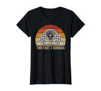 Two Fast 2 Curious Racing - Coche de Carreras para niños pequeños Camiseta gráfica económica, Mujer, Negro, M