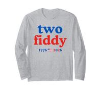 Two Fiddy 1776 USA Flag America 250th Anniversary Manga Larga
