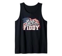 Two Fiddy 2 Fiddy 250th Anniversary 4th of July Patriotic Camiseta sin Mangas