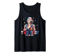Two Fiddy 250 Anniversary George Washington July 4th Camiseta sin Mangas