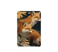 Two Foxes In The Forest - Ambientadores para coche, 4 unidades, tarjetas perfumadas colgantes, tarjetas perfumadas para coche, tabletas de aromaterapia