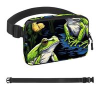 Two Frogs in the Water-1677 - Riñonera de estilo unisex: riñoneras de moda, bolsas cruzadas deportivas delgadas a la moda para correr, senderismo, senderismo, mujer, hombre, multicolor, 4 x 23 x 15