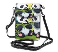 Two Happy Pandas - Bolso de hombro ligero con múltiples bolsillos y cierre magnético, adecuado para viajes y uso diario