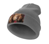 Two Lions And Red Roes - Gorro suave para hombre, gorro de invierno cálido y holgado para mujer