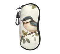 Two Little Birds Are On The Branch - Funda de neopreno suave para gafas de sol con cremallera, duradera, portátil, para hombres y mujeres