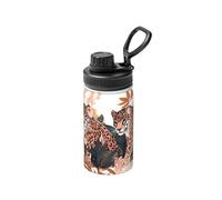 Two Little Tigers - Botella de agua aislada de 12 onzas con diseño de impresión completa, a prueba de fugas, acero inoxidable y duradera para exteriores