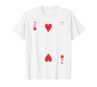 Two of Hearts Playing Card Easy Halloween Group Costume Camiseta