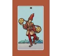 Two of Pentacles - Tarot Card Notebook - Card No.70 (Color Ed.): A5 Ruled Lined Tarot Journal Diary Sketchbook Notebook - Two of Pentacles (Balance and Adaptability)